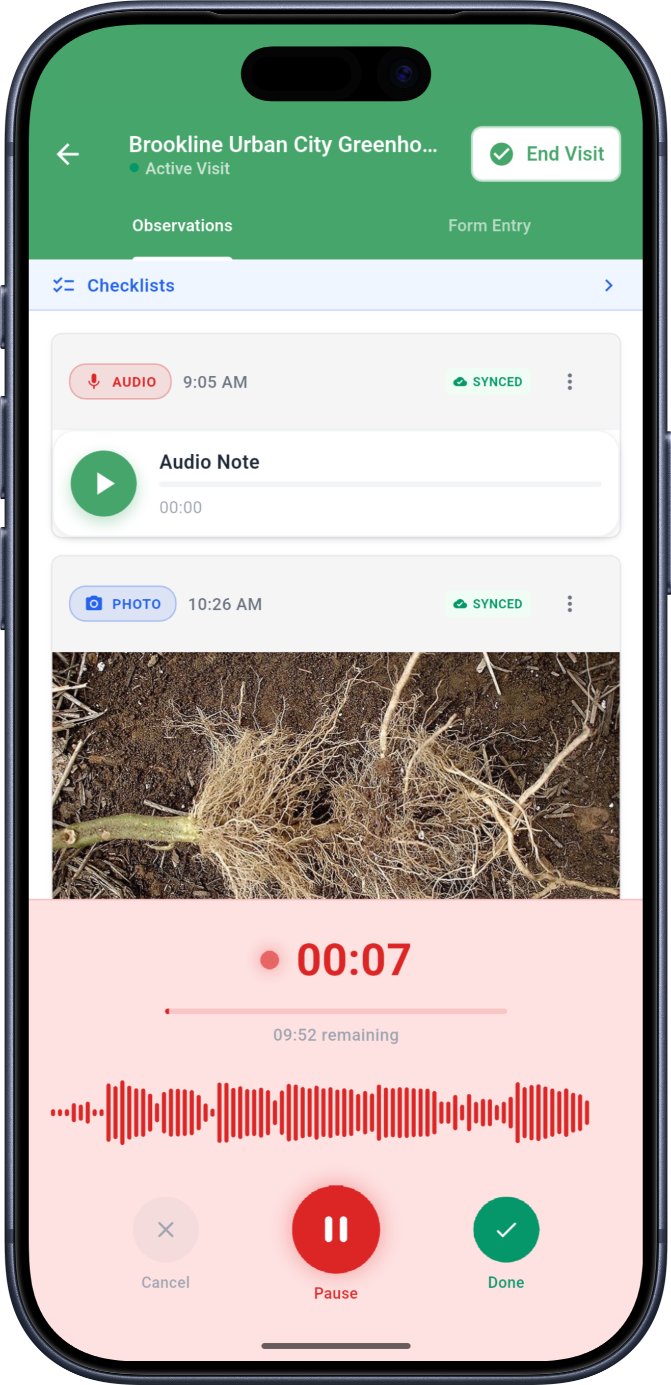 Voice capture on mobile
